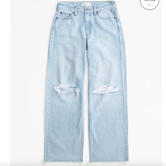 COPY - Curve Love Low Rise Ultra Loose Jean LIGHT WITH DOUBLE KNEE DESTROY 25 - Picture 1 of 5